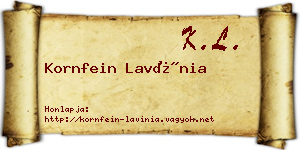 Kornfein Lavínia névjegykártya