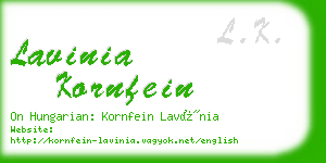 lavinia kornfein business card
